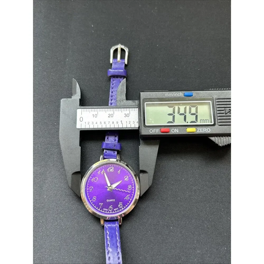 Silver Tone Purple Dial And Band Women’s Quartz Watch